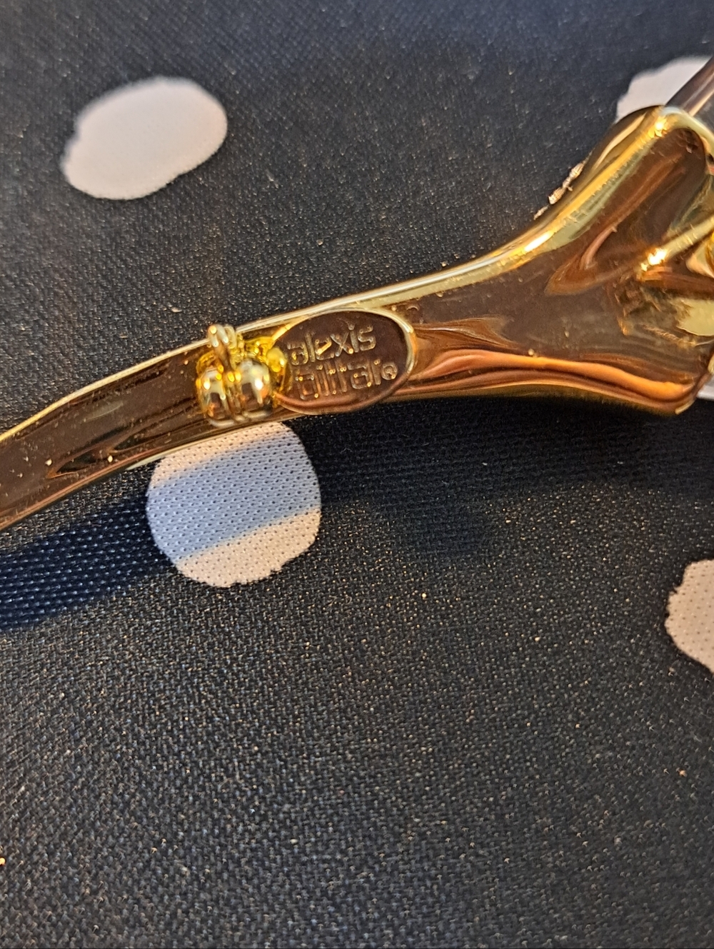 Alexis Bittar Vintage RARE Clear Lucite Calla Lily Brooch Swarovski Crystals - Picture 10 of 10